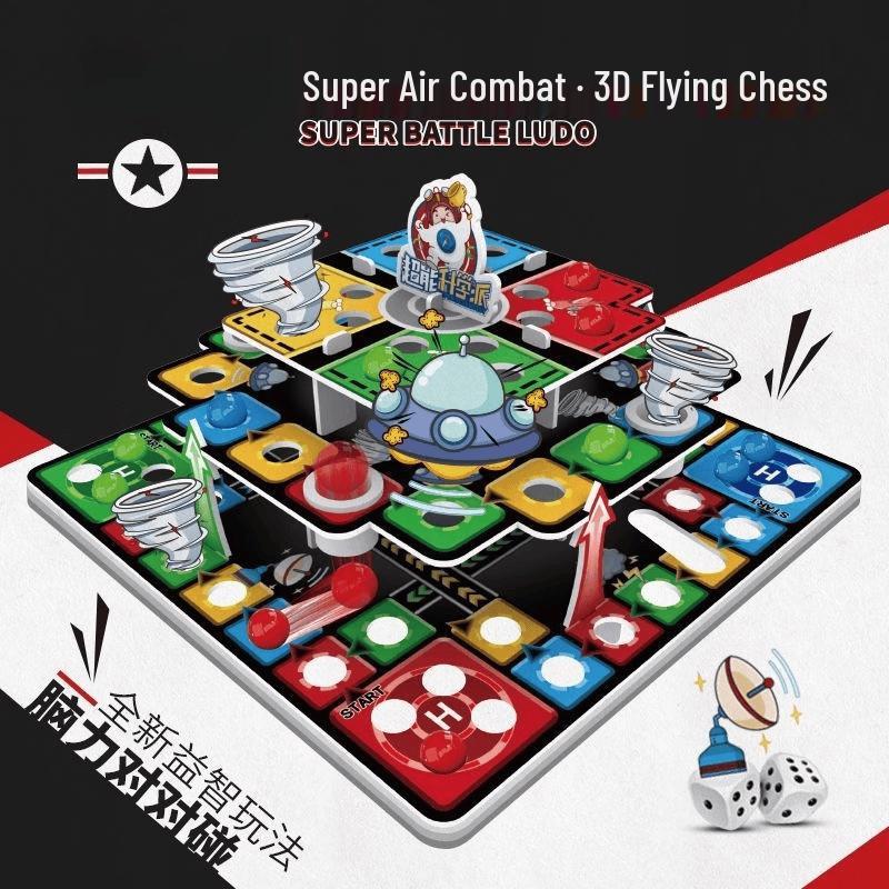 Magnetic 3D Flying Chess and Snakes & Ladders Board Game Set
