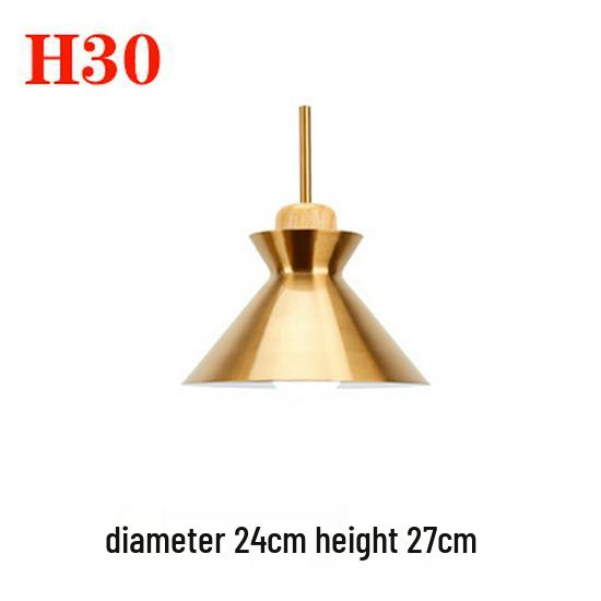 Nordic Gold Single Pendant Light for Bedroom, Bar, Café, or Shop