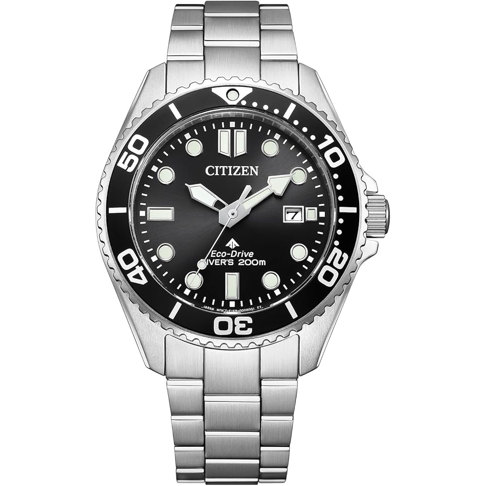 

[CITIZEN] PROMASTER MARINE SERIES Eco Drive Diver 200m Model Black Night Light (Needle+Index) Ant...