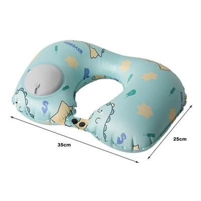 Inflatable Pillow U-shaped Portable Compression Inflatable Neck Pillow Ergonomic Head and Neck Support Paired with Eye Mask Good