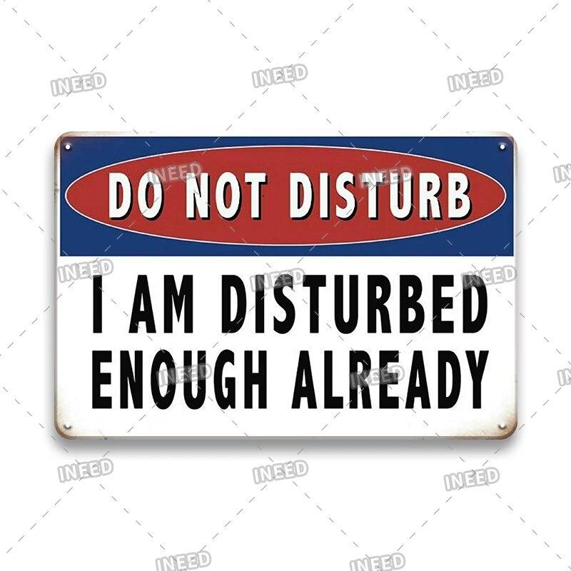 Warning Tin Sign Caution Decoraitve Plaque No Trespassing Retro Metal Vintage Plate Garden Man Cave Club Home Shop Wall Decor