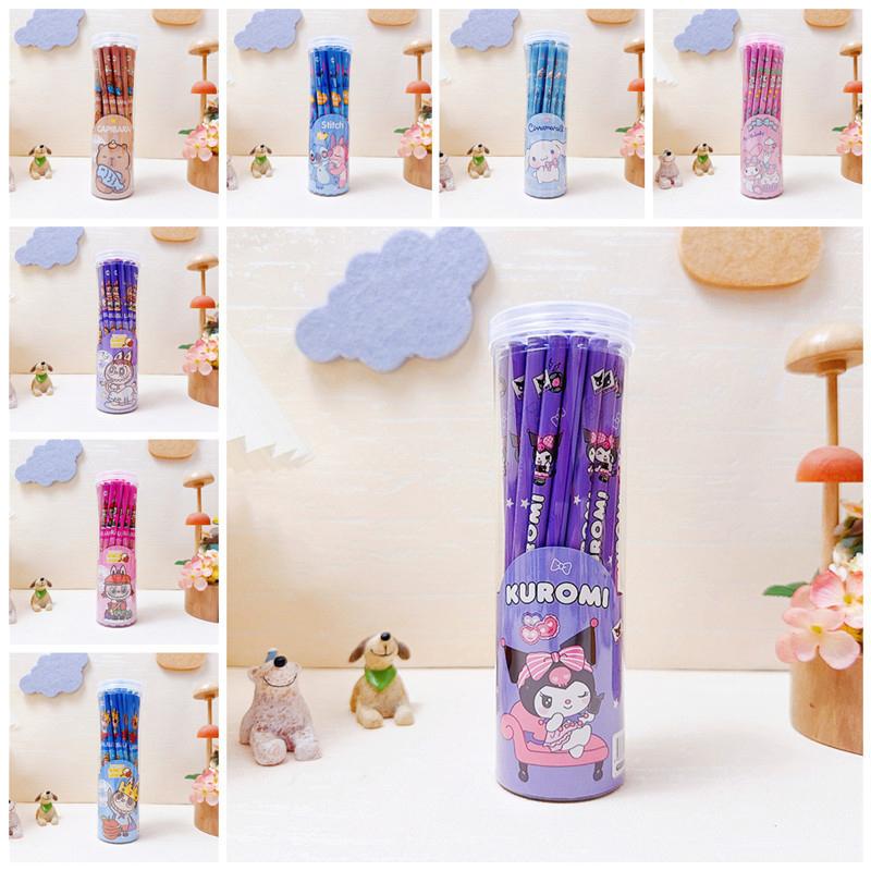 

30 шт./уп. Карандаш HB с мультяшными персонажами, графитовый карандаш для письма, детские мультяшные карандаши, школьные канцелярские товары для учеников