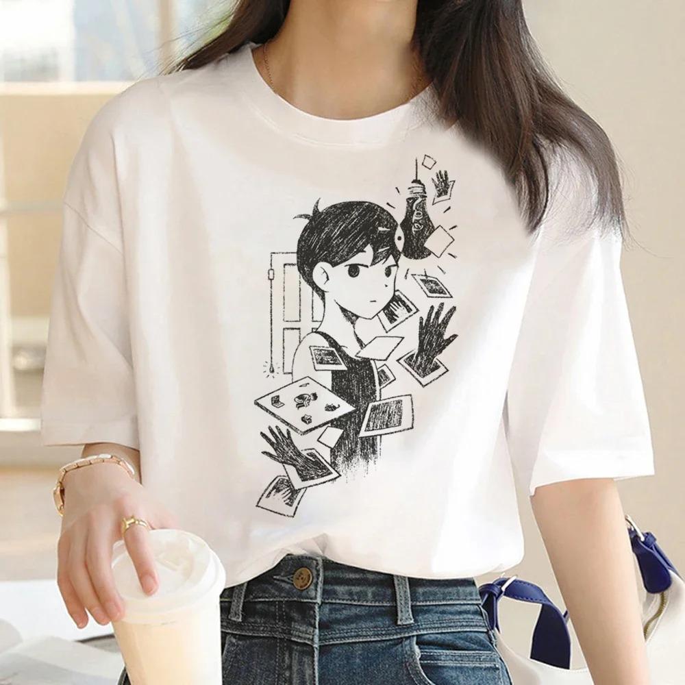 ZX TEE Omori Anime T-shirt Harajuku Women Crew White Basic Tee Aesthetic Cloth Accessories Short Sleeve O-Neck Female Summer Casual Top