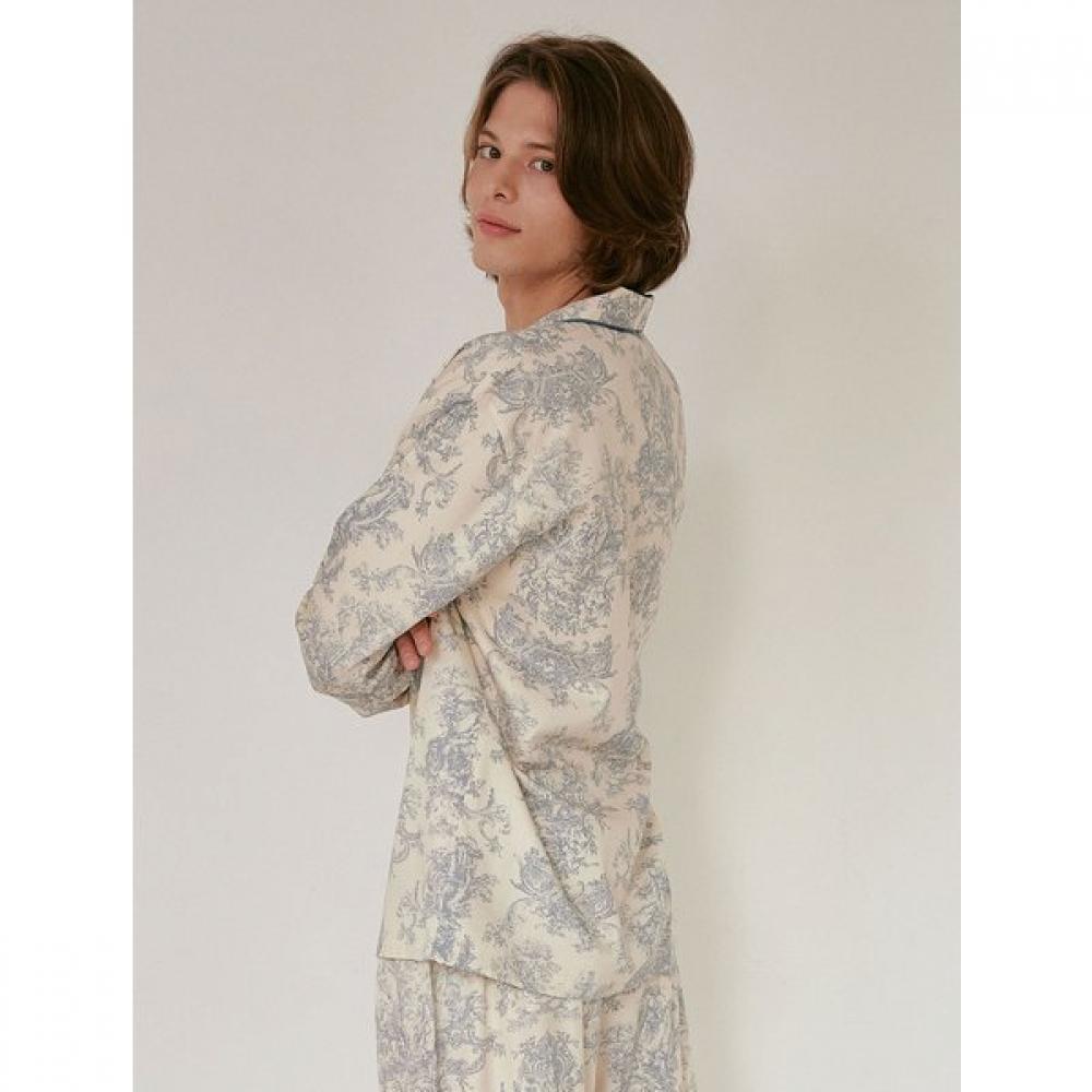 Lunaluz Men S Long Sleeve Collar Two Piece pajamaS verSailleS Model