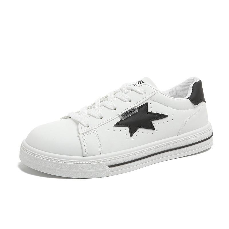 Simple Star Pattern Little White Shoes Women's 2025 New Fashion Sports and Leisure Versatile Board Shoes