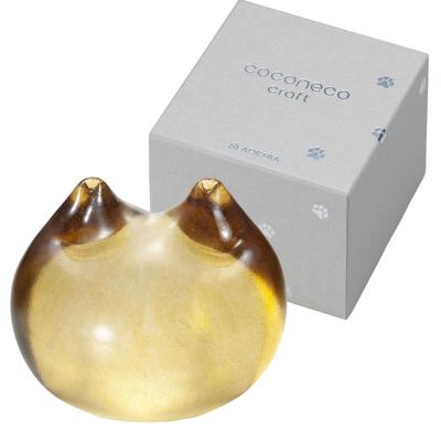 ADERIA Ornament COCONECO CRAFT Tea Made In Japan Presentation Box Entrance Feng Shui Stylish Interior Ornament Cat Glass Gift Women Day Tableware Day
