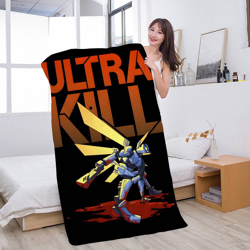 

STEAM GAME U-ULTRAKILL Microfiber Printed Beach Towel Mountain Climbing Yoga Beach Swimming Running Absorbent Soft Towel W40*H60(CM)