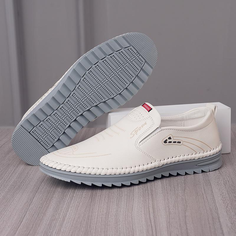 Men's shoes one-pedal autumn handmade online driving shoes men's versatile soft-soled men's casual shoes trendy casual