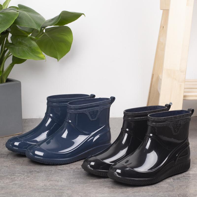 Water shoes high-end short rain shoes men's fashion non-slip rain boots fishing waterproof glue shoes