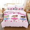 Impression 3D Dessin Animé Princesse de Ballet Hiver Ensembles de Housse de Couette Joli Ensemble de Literie Petite Fille Pour Enfants Adolescentes Femmes Violet, Rose
