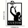 Exclusive Personalized Volleyball Metal Wall Art Retro Art Deco Athletic Space Black Finish