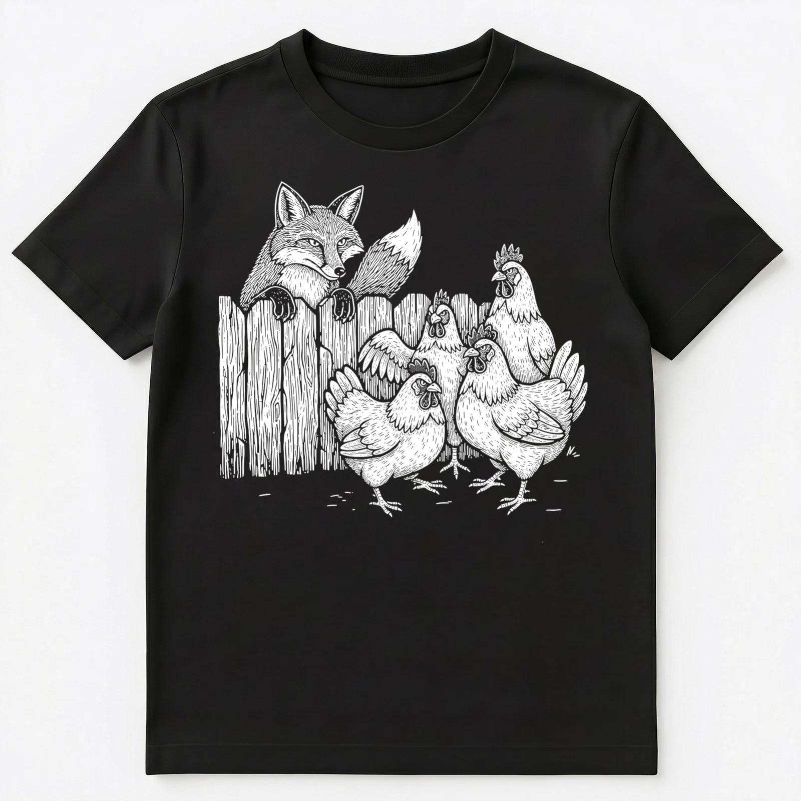 

Fox Enthusiast Cunning Fox Chickens Farm Unisex T-Shirt S