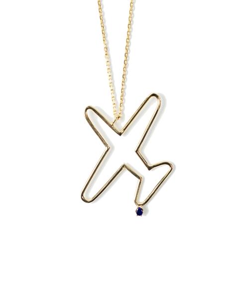 Bonbeau Airplane Gold Necklace 14K Gold Airplane Pendant Gold Necklace