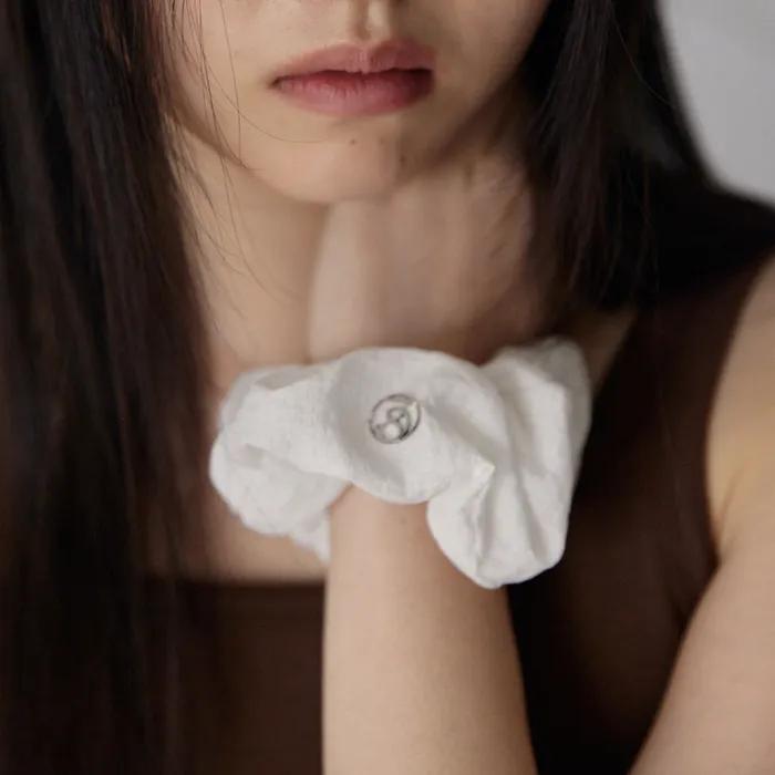 [2nd] Soft Wrinkle Scrunchie (White)