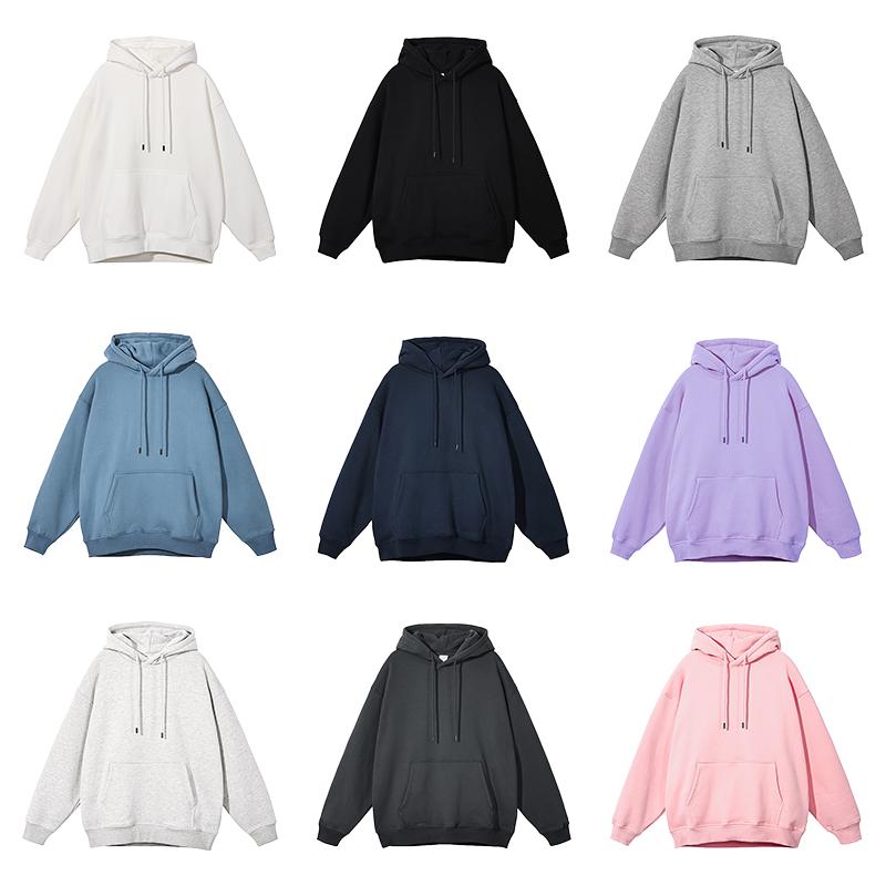 Unisex Pullover Women Men Couple Hoodie Autumn Winter Cotton Sweatshirt Solid Color Drawstring Pocket Loose Streetwear Casual Warm Pullover Top