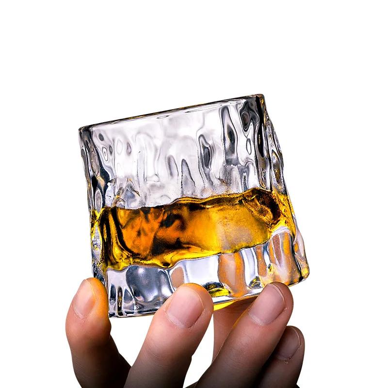 160ML Thicken Wine Glass Περιστρεφόμενο Whisky Glass Vodka Wine Cup Bar Party Whisky Beer ποτήρι Διαφανές φλιτζάνι μπράντυ