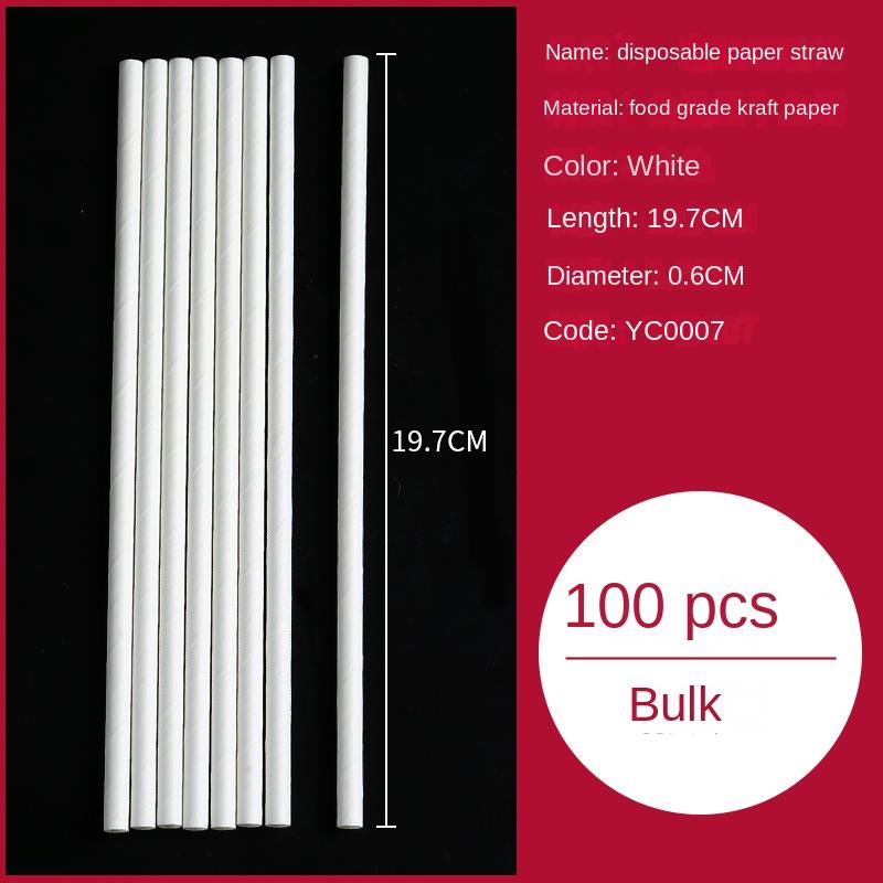 50pcs Creative Paper Straws Disposable Biodegradable Paper Environmental Straws Party Juice Cocktail Decoration Straws