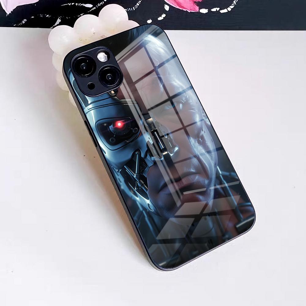FILM Arnold Schwarzenegger Terminator Phone Case For IPhone 17 Pro Max 16 15 14 Pro Max 13 11 X Xs Xr 8 7Plus Glass Cover