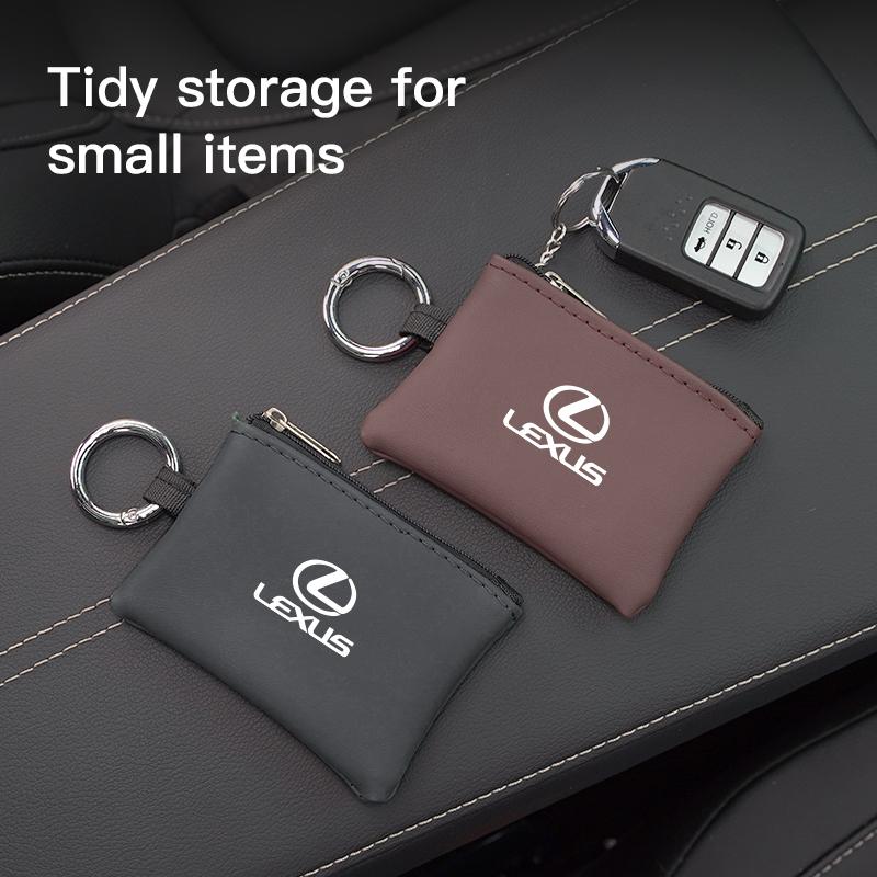 BJYL6 Car Key Coin Purse Storage Bag Card Bag Portable Small Bag For Lexus LS LC RZ IS350 ES300 GS350 CT200h GX460 LX570 RX500h NX300