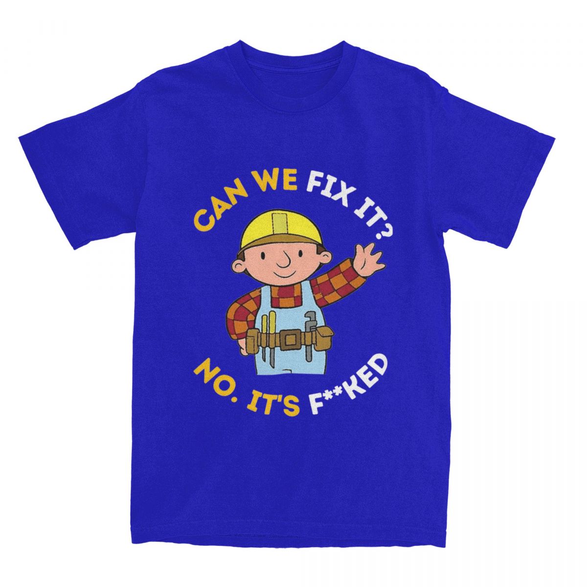

Can We Fix It Funny Repair Man T-Shirt Beach Bob The Builder Y2K T Shirts Pure Cotton Tee Shirt For Men s Short Sleeves Tees XXXL синій