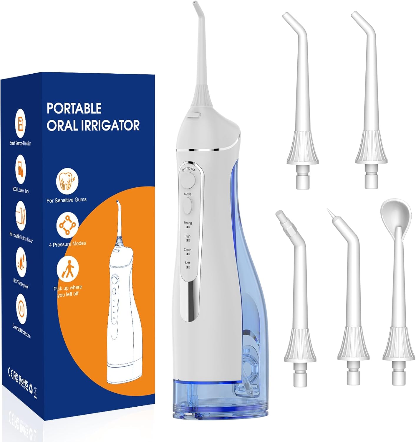 

Teeth Pick, Portable OralDental with 4 Modes 5 Jet Tips, Rechargeable Water Tooth United States