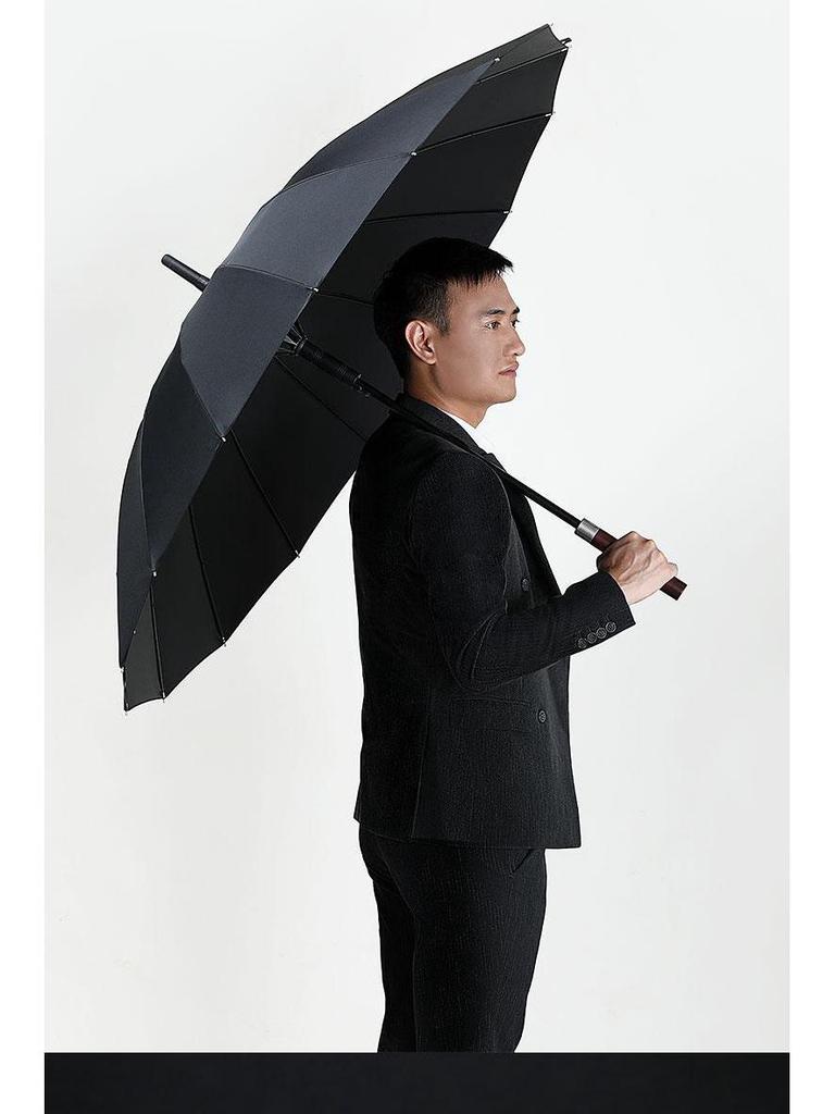 Aoi Mamoru Men's Umbrella - 16-Rib Windproof Sun and Rain Shield