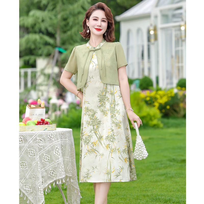 Yalu Women's Ethnic Floral Mid-Length Summer Dress