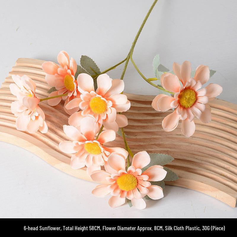 Orange-Themed Wedding Aisle Simulation Flower Arrangement - Artificial Home Decor Row Flowers