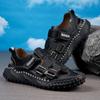 Fashion Summer Men Soft Sandals Comfortable Anti-slip Wearable Casual Genuine Leather Walking Outdoor Breathable Slippers Trekking Shoes