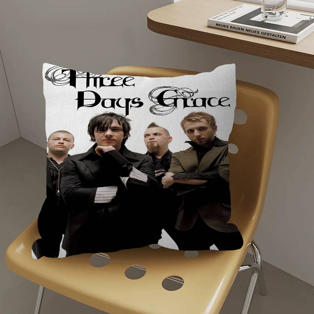 Rock Band T-Three Days Grace Cushion Cover Pillow Cover Decor Pillowcase Printed Cushion Case For Couch