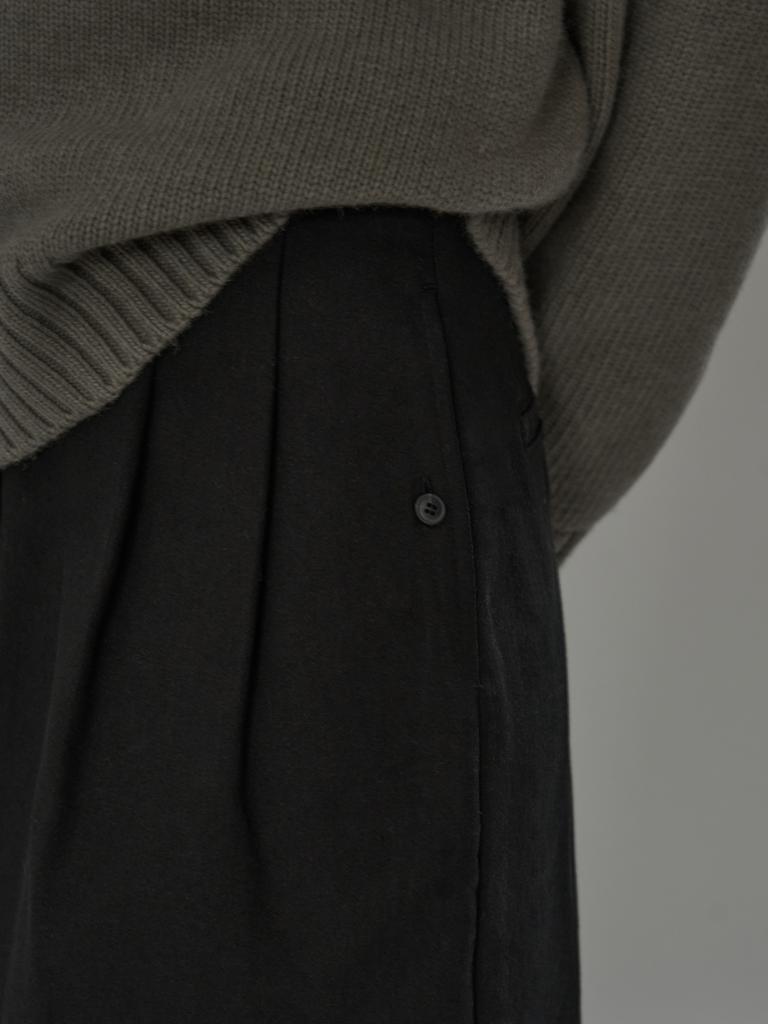 Deomiteun [3Rd] Cotton H-Line Skirt (Black)