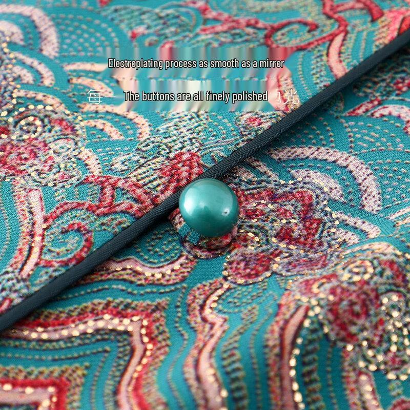 Elegant Loose Fit Stand Collar Shirt & Pants Set for Mature Women