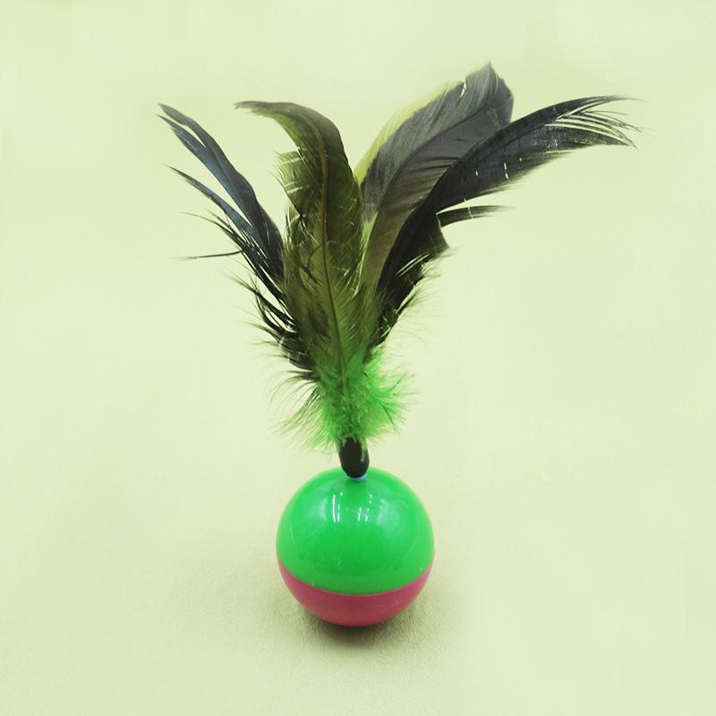 Natural feather plush mouse tumbler resistant to scratching and biting cats to relieve boredom toys and pet supplies