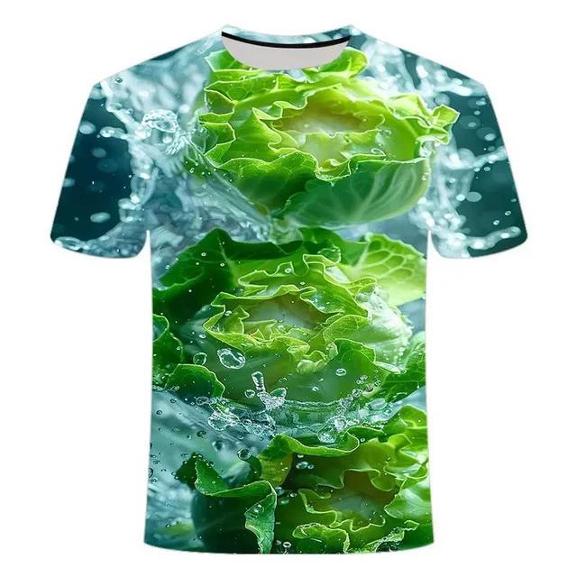Kids 3D Plant Fruit Flower Graphic Round Neck Short Sleeve T Shirt For School Outdoor Holiday Daily Casual Leisure Daily Wear
