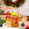 1Pc Christmas Decoration Cartoon Double Sided Gingerbread Handbag Christmas Children's Candy Bag Gift Bag