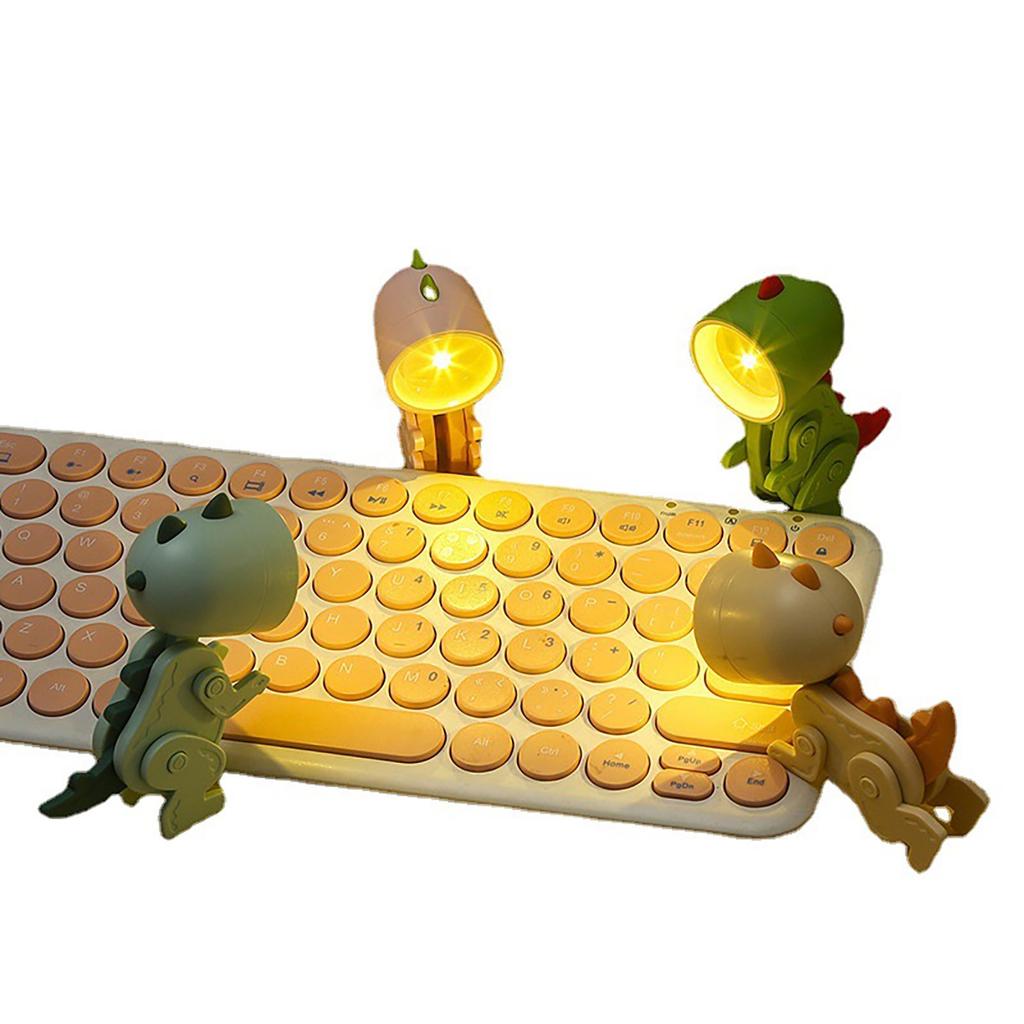 LED Cartoon Dinosaur Desk Lamp Small Night Light Adjustable Brightness Battery Operated Portable Table Lamp for Kids and Bedroom Decoration