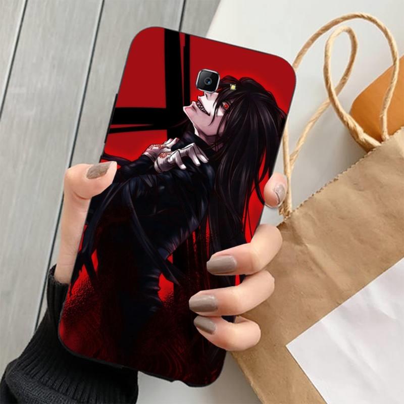 Kryt na telefon s motivem anime Hellsing Alucard s ventilátorem pro Samsung Note 9 10 20 Plus Pro Ultra J6 J5 J7 J8 měkký černý kryt na telefon