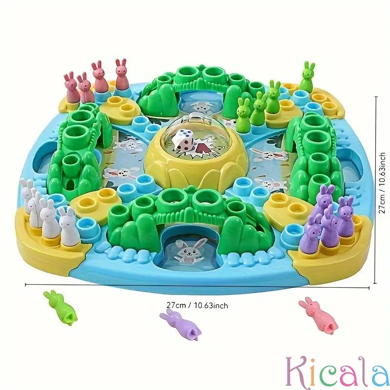Rabbit Trap Adventure Board Game Family Interactive Strategy Toy for 4 Players Educational Brain Development Fun