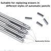 30/60Pcs Mini Eraser Mechanical Pencil Portable Replacement Tail Erasers Painting Erase Supplies School Students Stationery