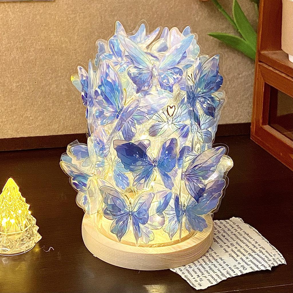 Luminous Butterfly Night Light Ornament - Ancient Style for TV Cabinet or Desk Decor