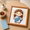 Jesus Faux Pearl Painting Kit, DIY Handmade Jesus Rhinestone Painting Crafts, Beginner Friendly Religious Art Painting for Home Decoration