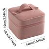 Corduroy Jewelry Box Organizer Container Desktop Gift Zipper Display Case for Bangles Dresser Women