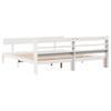 Solid Wood Bed Without Mattress White 180 X 200 Cm Pine Wood