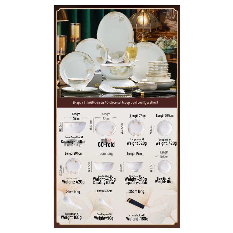 Jingdezhen Ceramic Dinnerware Set