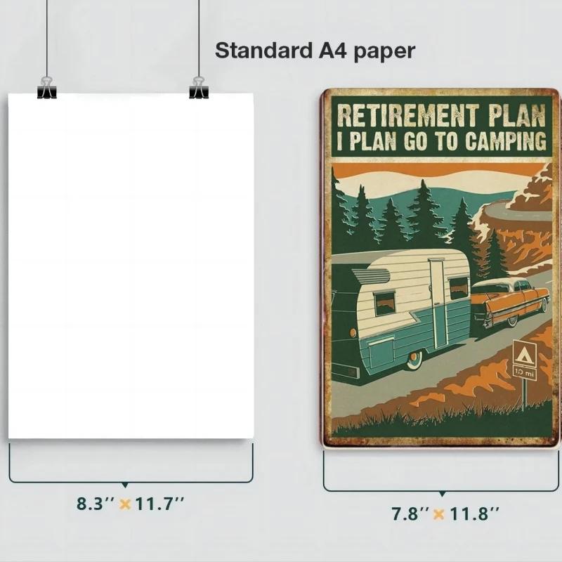 Camping Metal Posters Tin Sign Decor Vintage Plaque Metal Plate Retro Posters Wall Art Decor for Trip