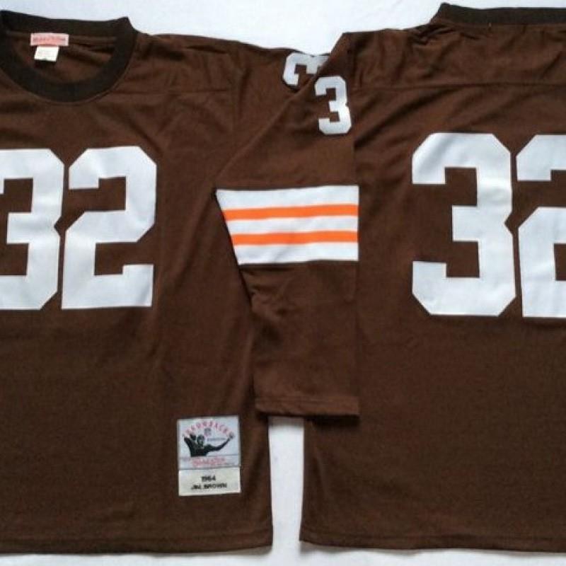 Cleveland Browns NFL Retro Jersey 32 Hall Of Fame Throwback Football Uniform Men