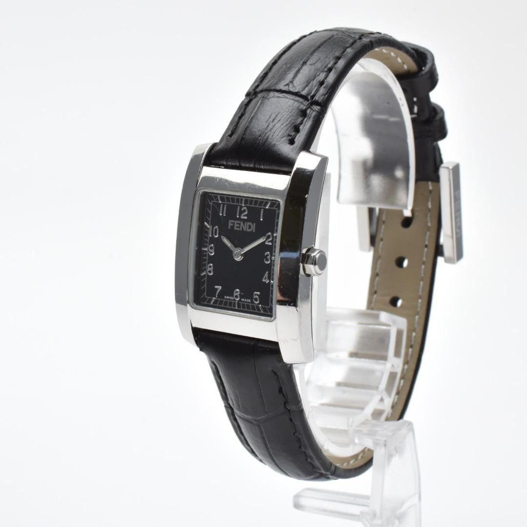 Used Good Condition FENDI Women s Watch Square Black Dial