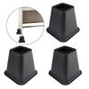 Elevadores de Muebles Multiusos de 6 Pulgadas de Alto Portátiles Resistentes Materiales Plásticos Extensores de Patas de Cama Juego de 4 Uso Diario