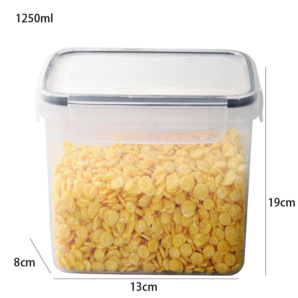 520-2000ml Sealed Jars Transparent Keep Fresh Function Kitchen Storage Container Moisture-proof Food Storage Tank
