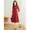 Kebeier Women's Red New Chinese Style Two-Piece Suit Dress